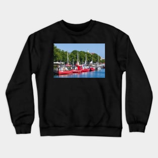 Fishing boats, Alter Strom, Warnemünde, Rostock, Mecklenburg-Western Pomerania Crewneck Sweatshirt